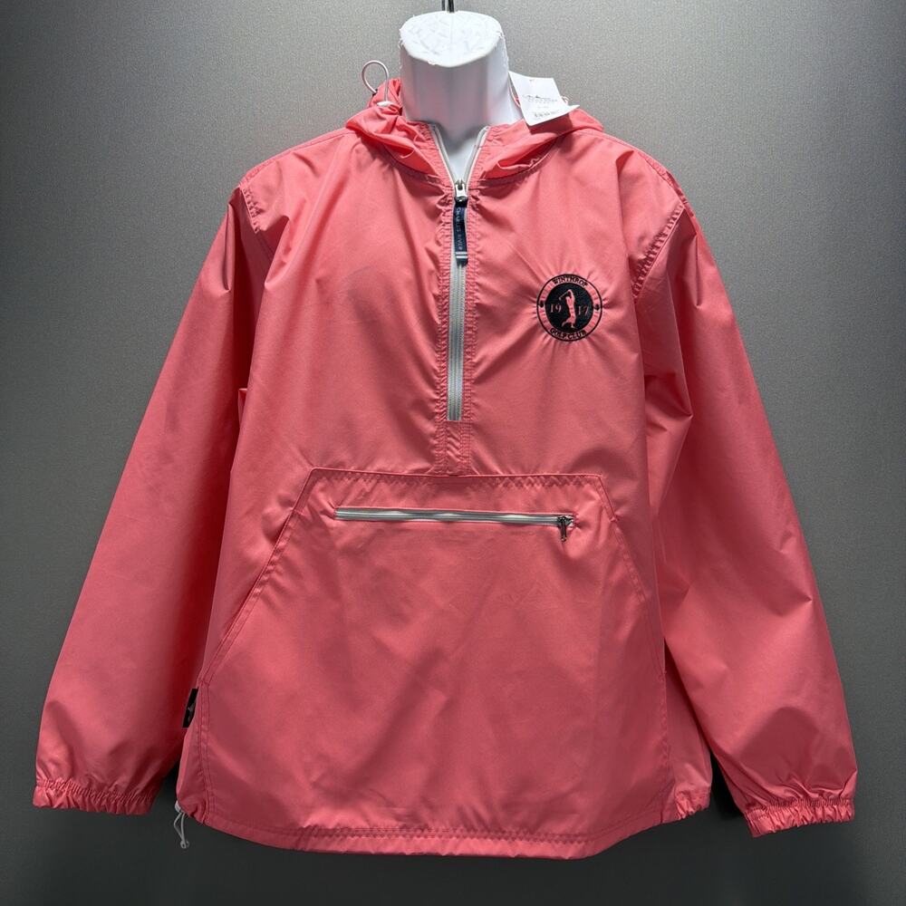 NWT Charles River Apparel Pack-N-Go Coral Rain Jacket L Winthrop Golf Club